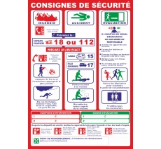 Consignes de sécurité - Panneaux PVC Priplack - Format A4