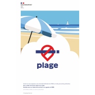 Panneau officiel défense de fumer - plage sans tabac