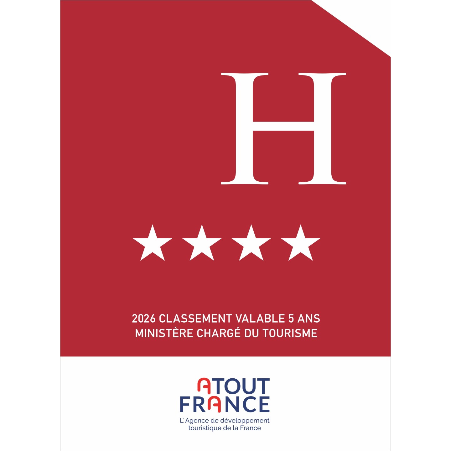 Panonceau Hôtel 4 étoiles 2026