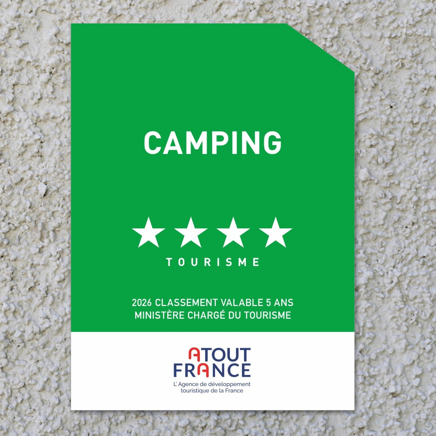 Panonceau Camping tourisme 4 étoiles 2026