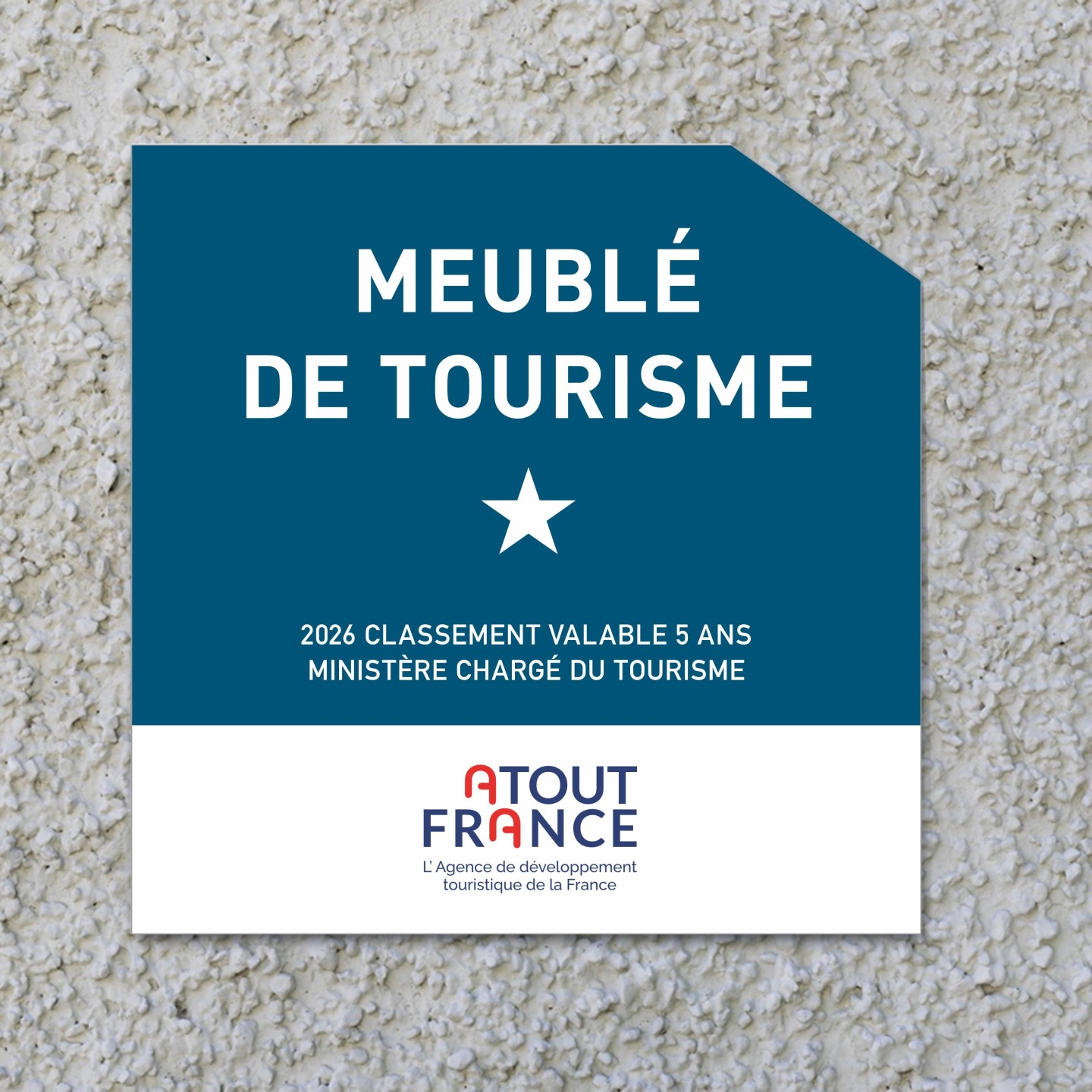 Panonceau Meublé de tourisme 1 étoile 2026