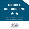 Panonceau Meublé de tourisme 2 étoiles 2026