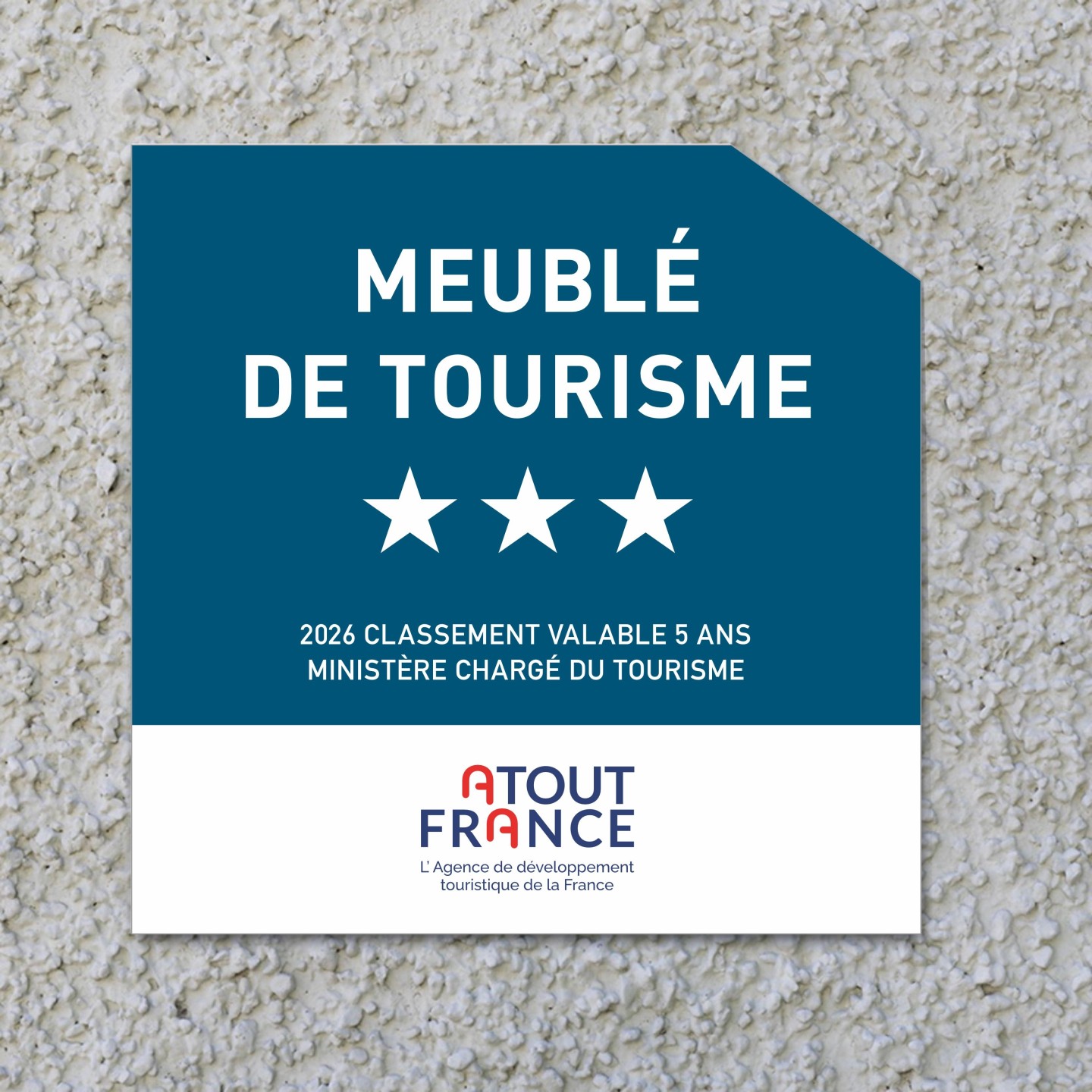 Panonceau Meublé de tourisme 3 étoiles 2026