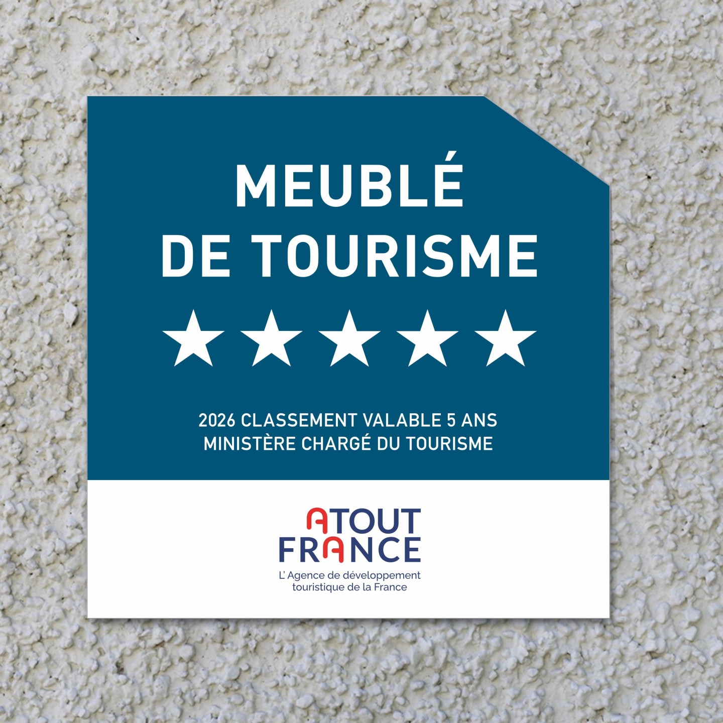 Panonceau Meublé de tourisme 5 étoiles 2026