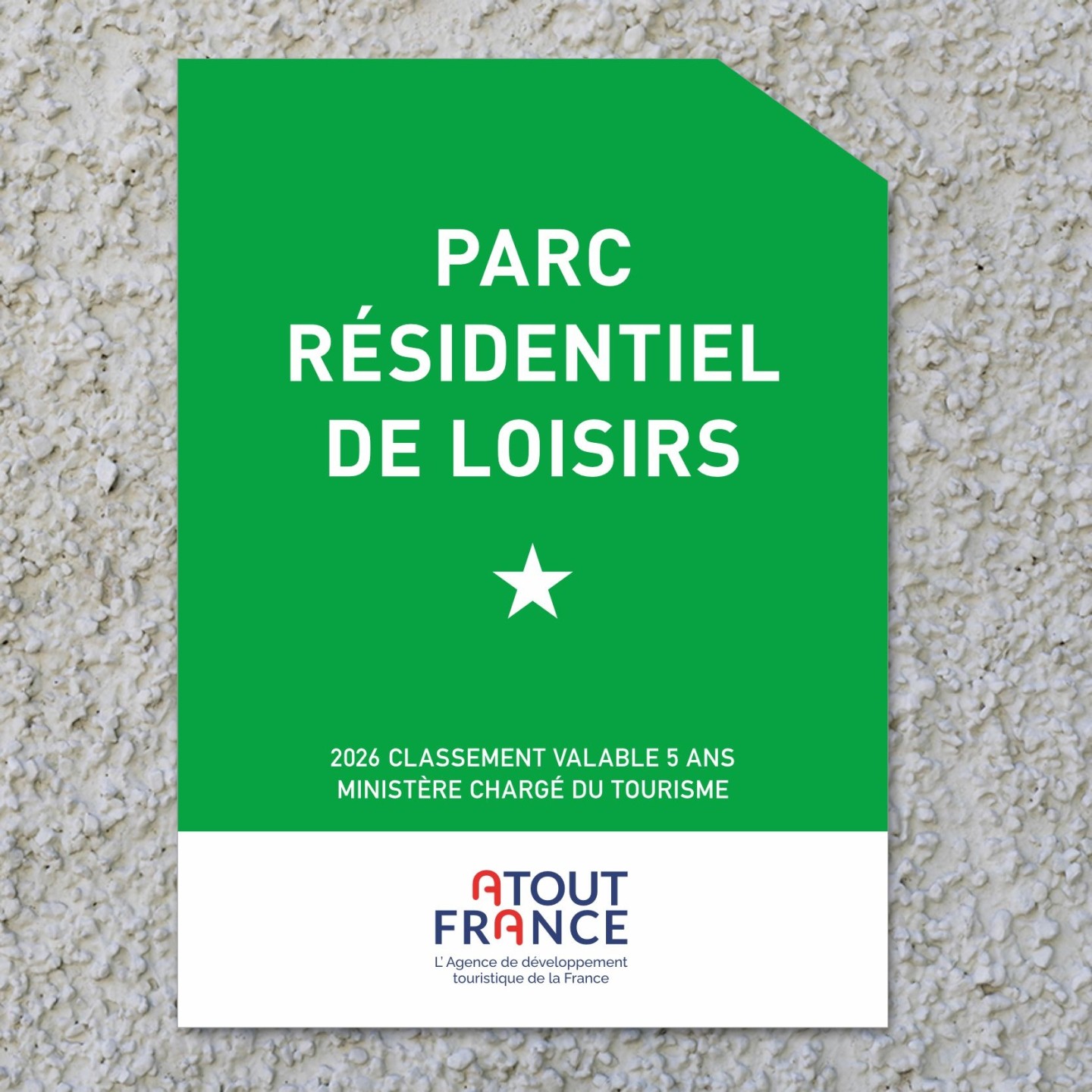 Panonceau Résidence de loisirs 1 étoile 2026