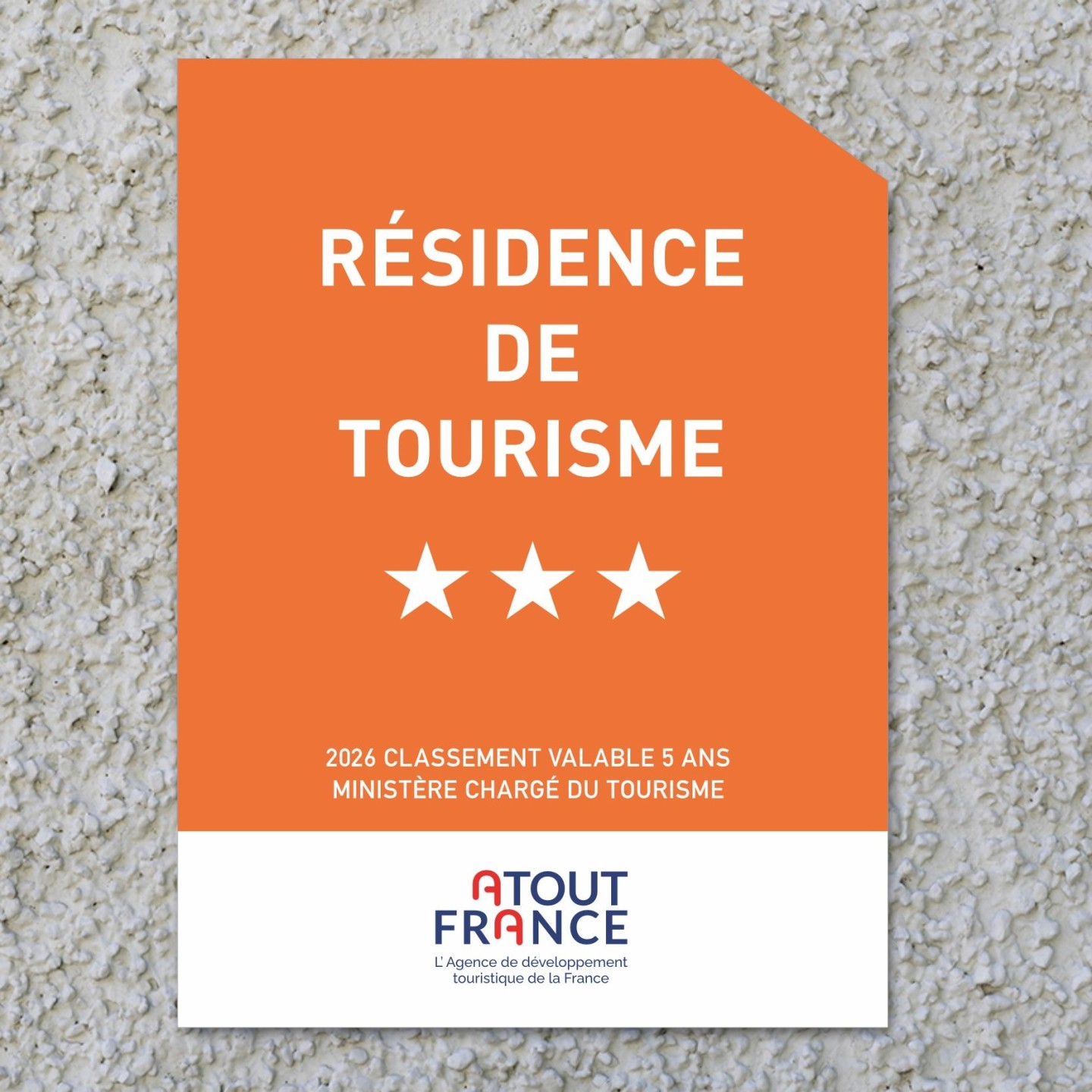 Panonceau Résidence de tourisme 3 étoiles 2026