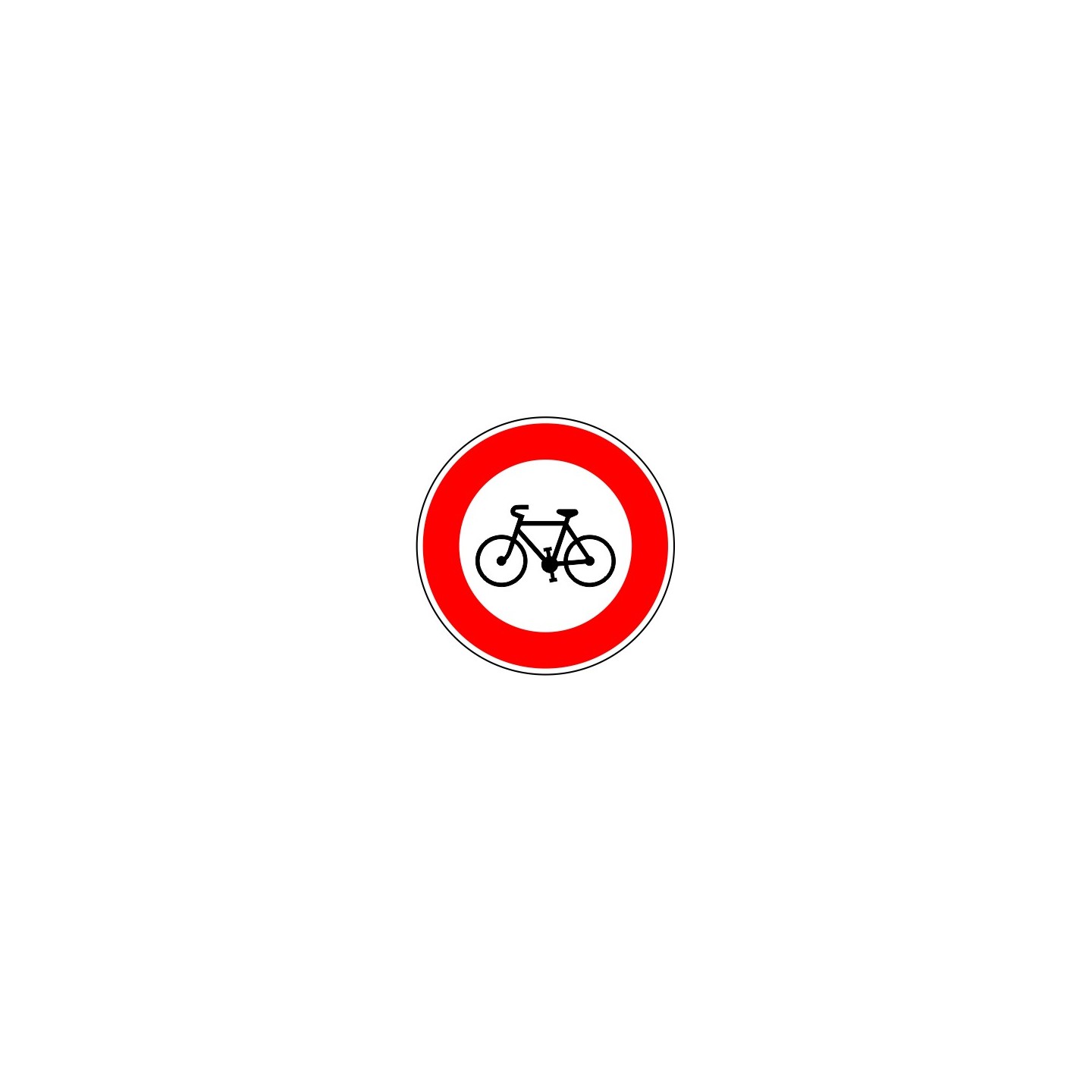Panneau type routier Accès interdit aux cycles ref: B9b
