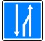 Panneau ou kit type routier "Créneau de dépassement" ref:C29a