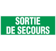 Adhésif ou panneau PVC rigide dim: H 120 x L 330 mm Sortie de secours