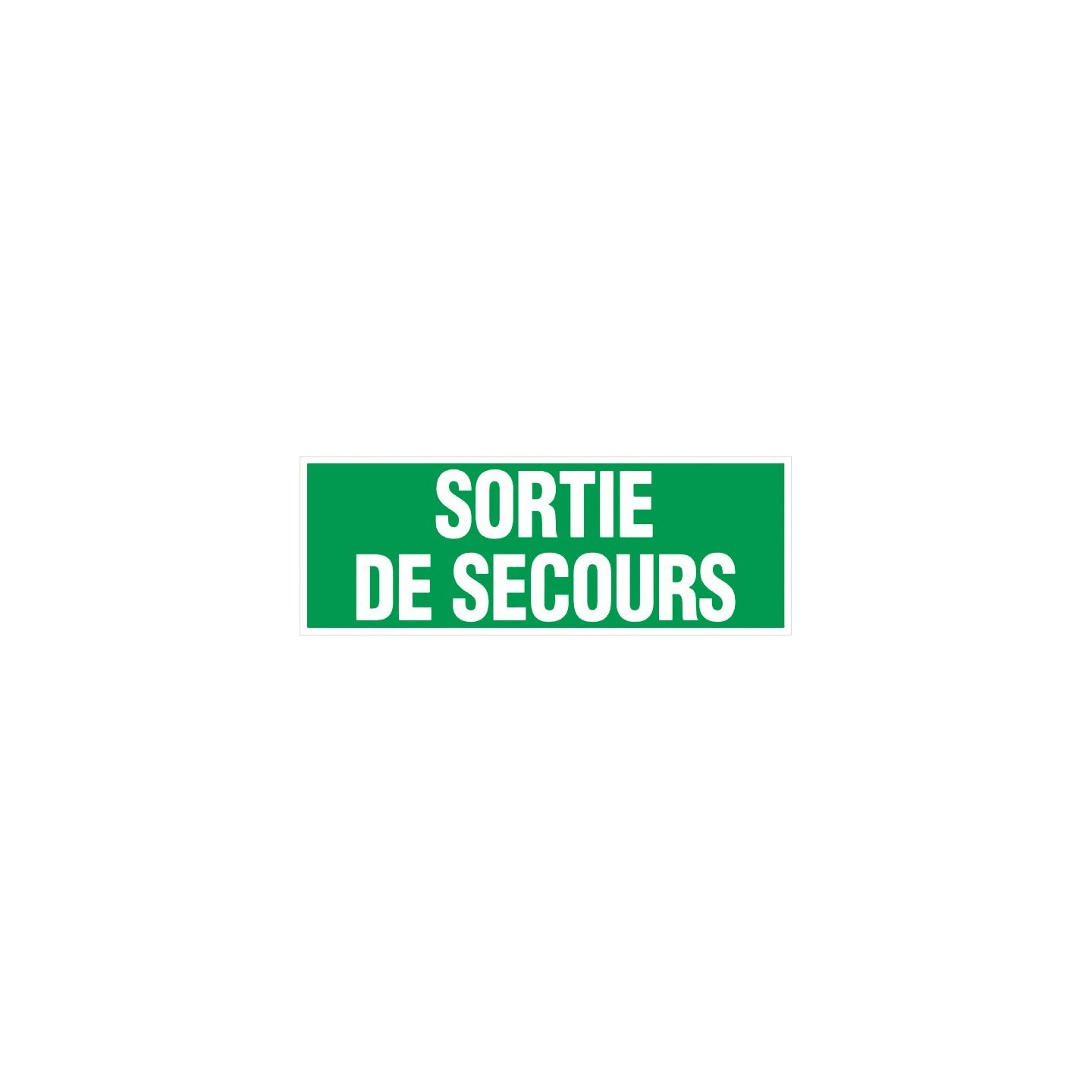 Panneau PVC ou autocollant 120x330 mm Sortie de secours
