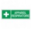 Adhésif ou panneau PVC rigide dim: H 120 x L 330 mm Appareil respiratoire