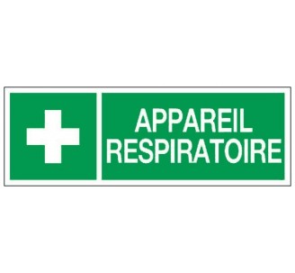 Adhésif ou panneau PVC rigide dim: H 120 x L 330 mm Appareil respiratoire