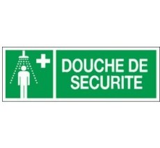 Adhésif ou panneau PVC rigide dim: H 120 x L 330 mm Douche de sécurité