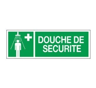 Adhésif ou panneau PVC rigide dim: H 120 x L 330 mm Douche de sécurité