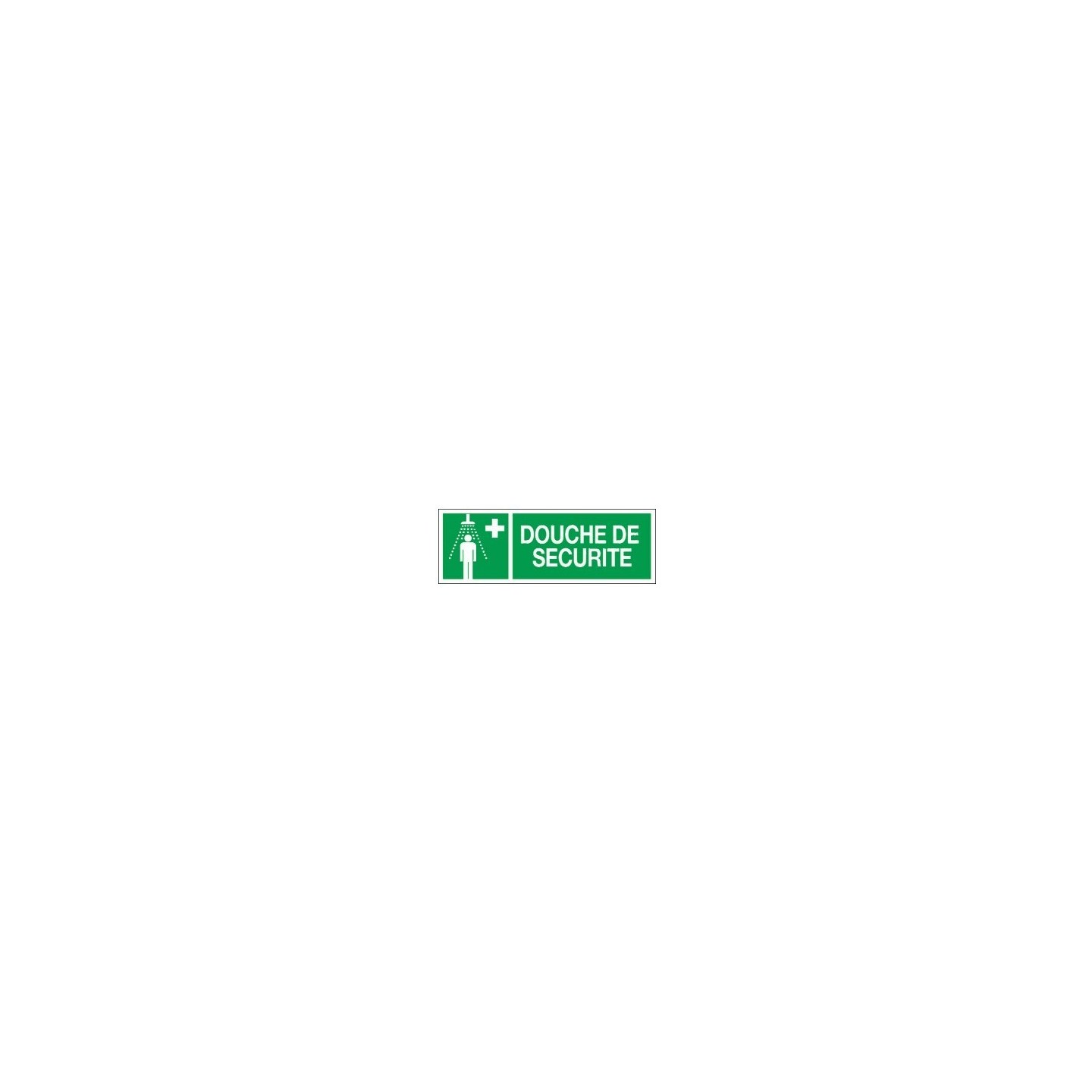 Panneau PVC ou autocollant 120x330 mm Douche de sécurité