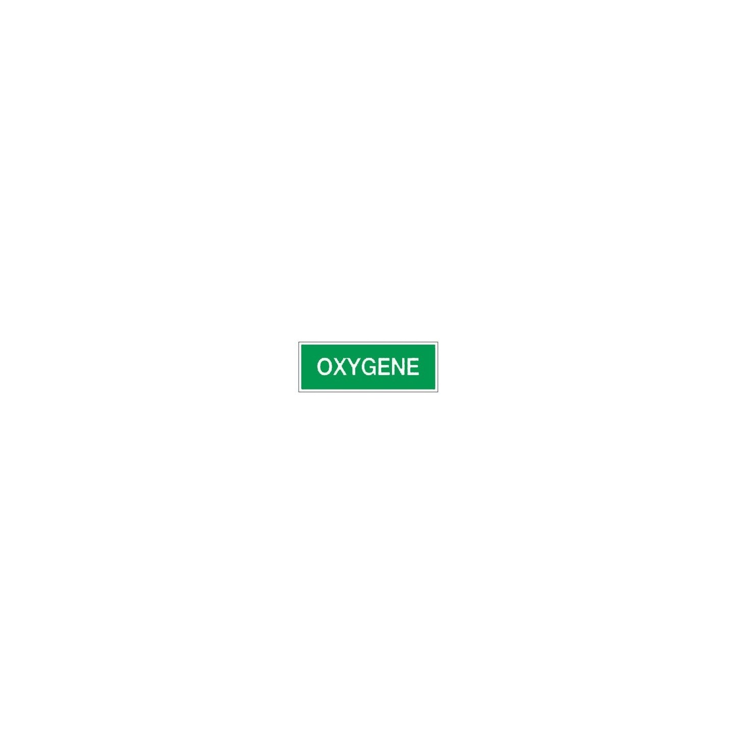 Panneau PVC rigide ou autocollant dim: H 120 x L 330 mm Oxygène