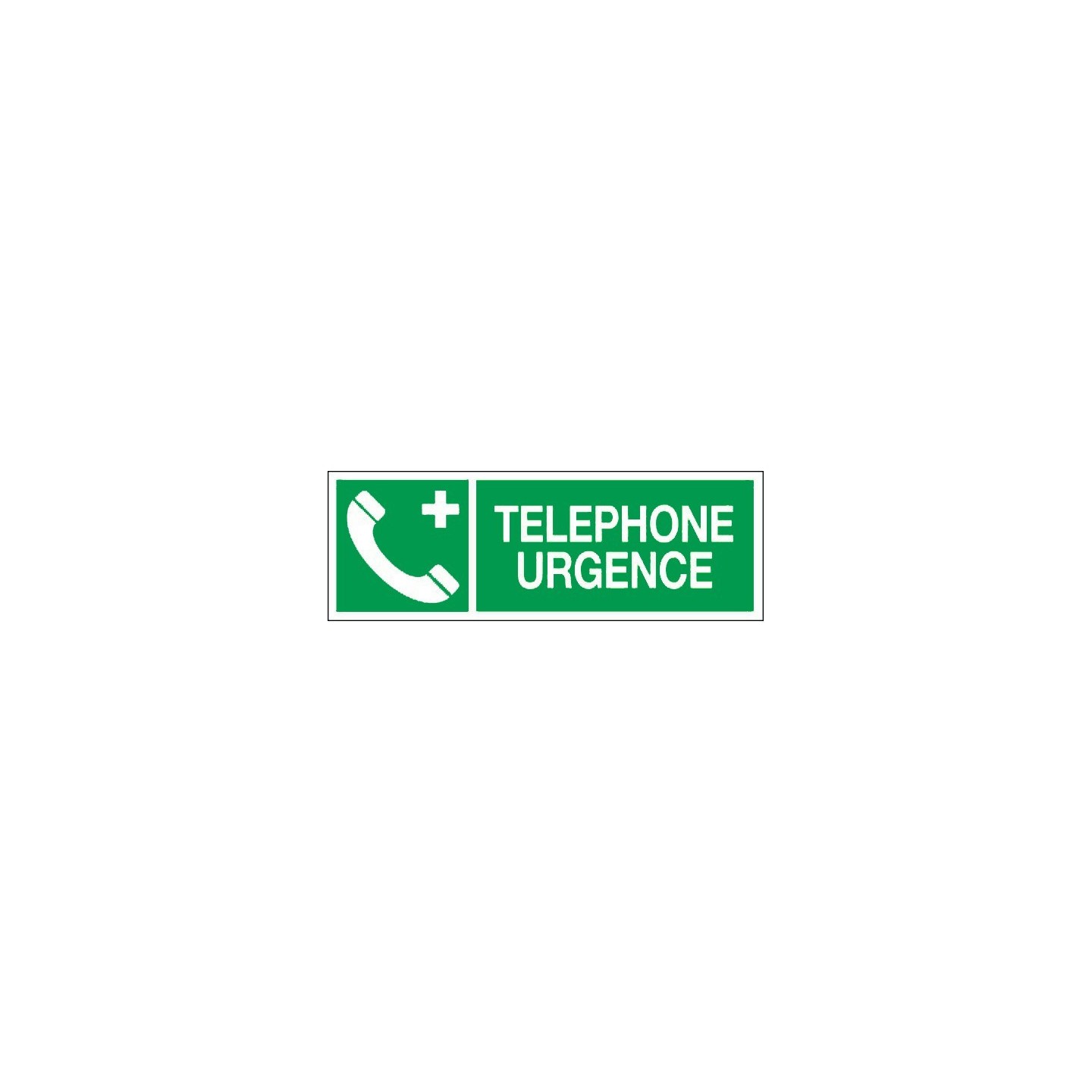 Panneau PVC ou adhésf dim: 120x330 mm Téléphone d'urgence
