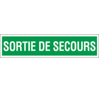 Sortie de secours - Adhésif ou panneau PVC rigide