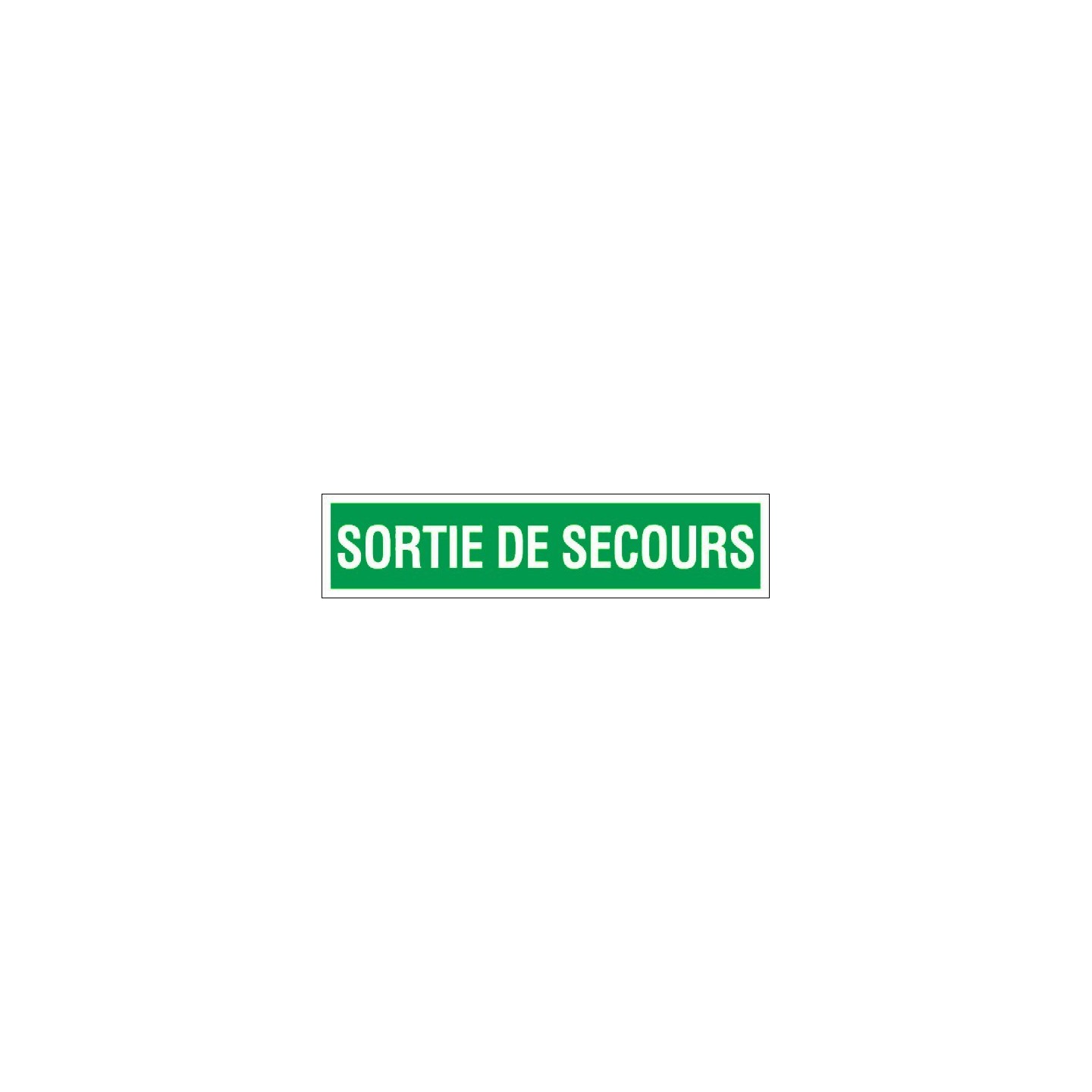 Panneau Sortie de secours - Panneau d'évacuation - PVC