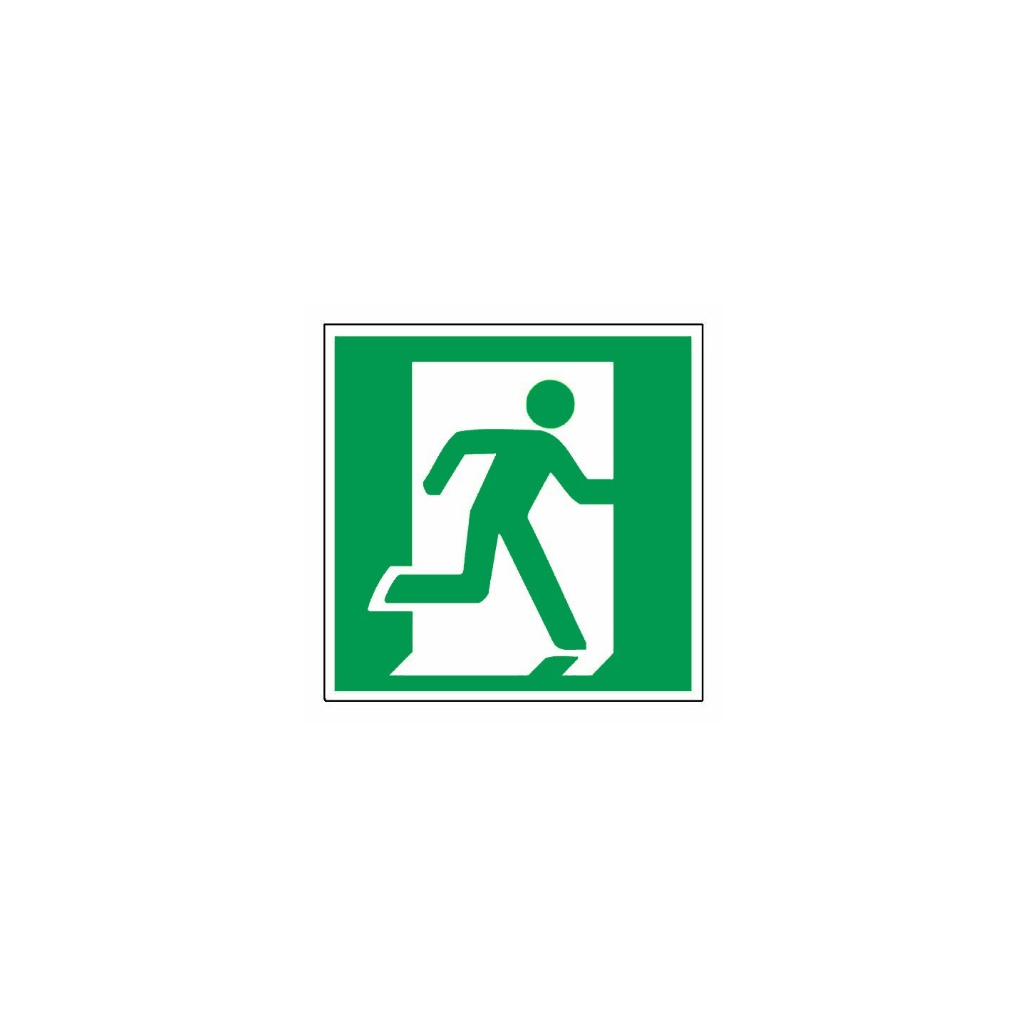 Plaque Sortie de secours à droite PVC ou adhésif