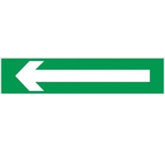 Panneau vert avec flèche blanche