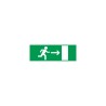 Panneau PVC 120x330 mm. Sortie de secours vers la droite