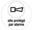 Adhésif souple "Site protégé par alarme" 2 diamètres au choix