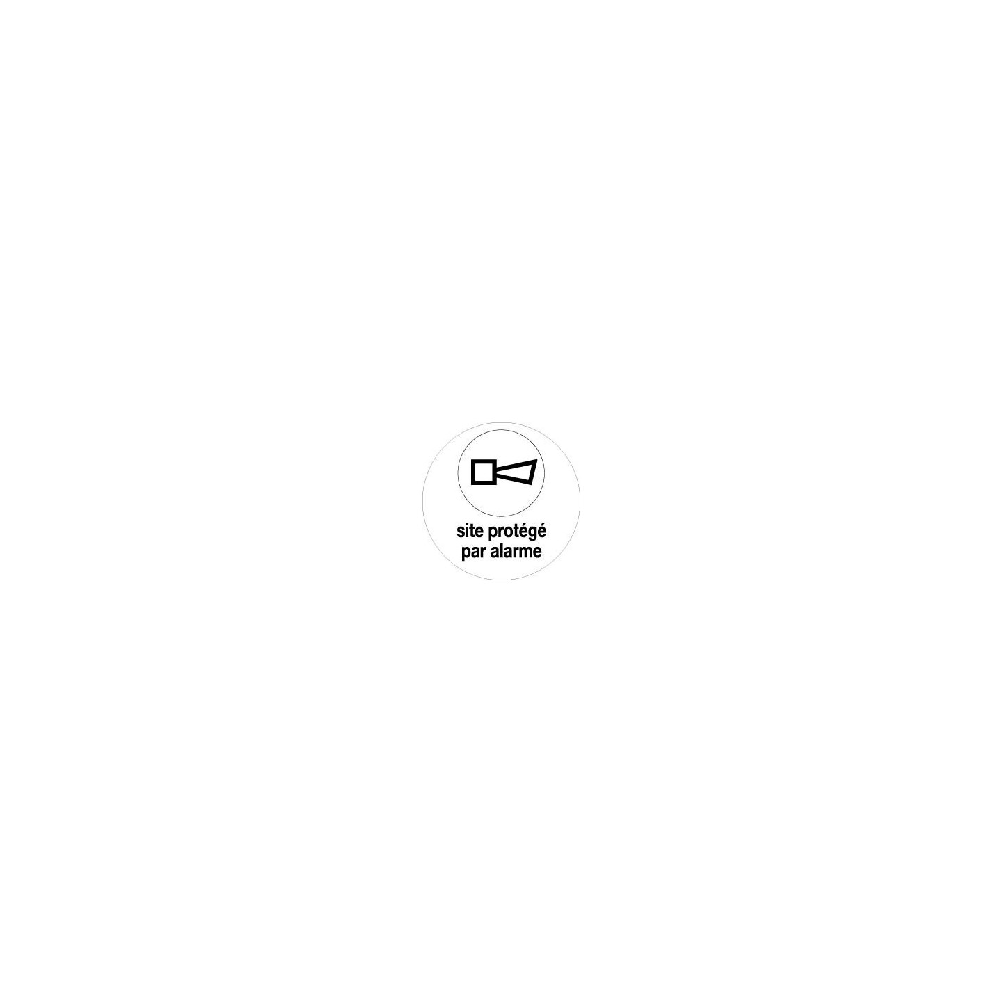 Adhésif "site protégé par alarme", disponible en 2 formats