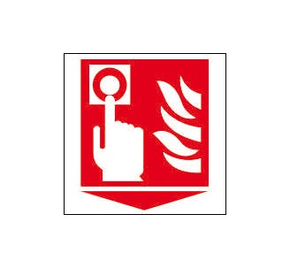 Panneau PVC Priplack dim: H 150 x L 150 mm bouton alarme incendie