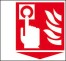 Panneaux PVC Priplack dim: H 150 x L 180 mm bouton alarme incendie en drapeau