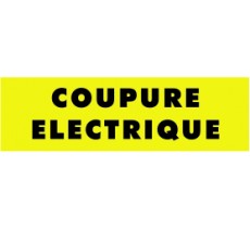 Panneau coupure électrique - PVC Priplack