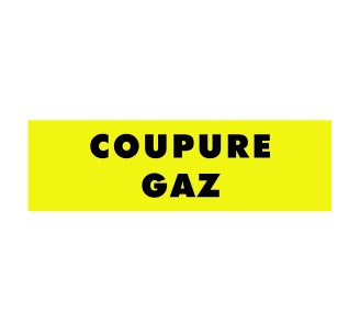 Panneau coupure de gaz - PVC Priplack