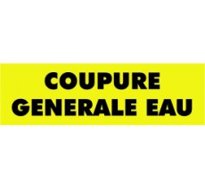 Panneaux coupure générale eau - PVC Priplack