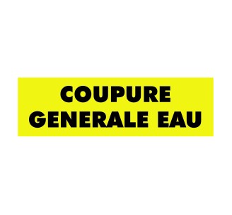 Panneaux coupure générale eau - PVC Priplack