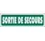 Panneaux PVC Priplack dim: H 60 x L 200 mm sortie de secours