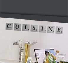 Lettres Scrabble en alu