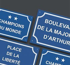 Les plaques de rue "Dose d'humour"