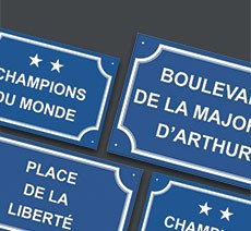 Les plaques de rue "Dose d'humour"