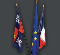 Drapeaux de réception et d'accueil