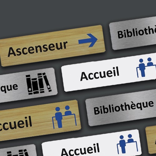 Nos plaques de porte standards